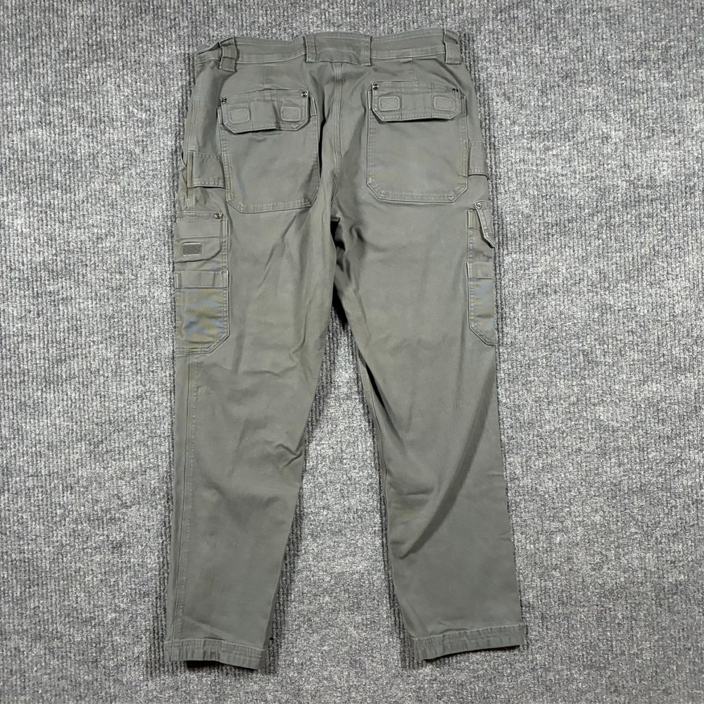 Duluth Trading Flex Fire Hose Cargo Pants Mens Size 36x32 Gray Slim Fit Low Rise - Picture 2 of 10